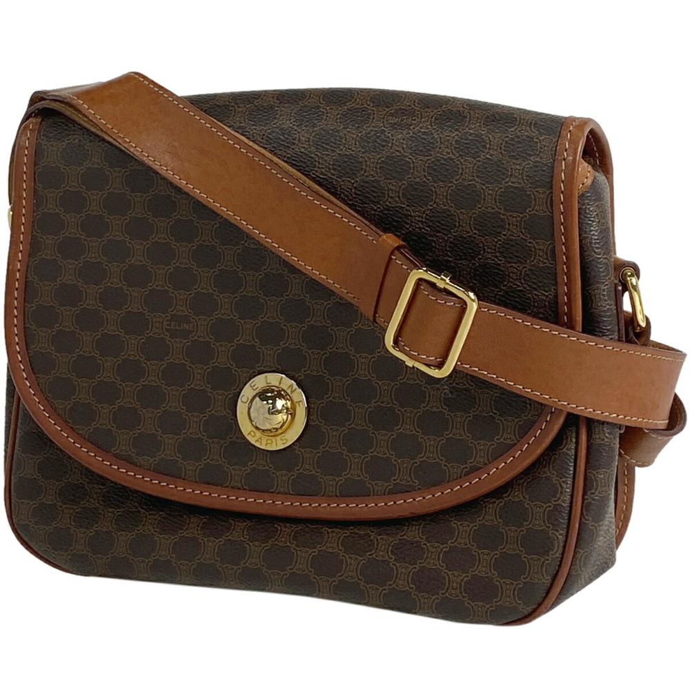 Celine Macadam Pattern Diagonal Canvas Shoulder B… - image 1